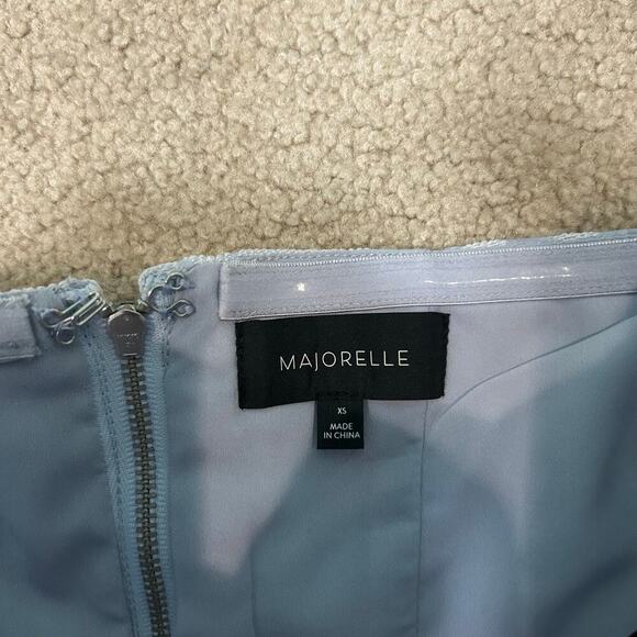 Majorelle Andrea Floral Off The Shoulder Crop Top in Powder Blue Ruffle Size XS - Picture 5 of 5